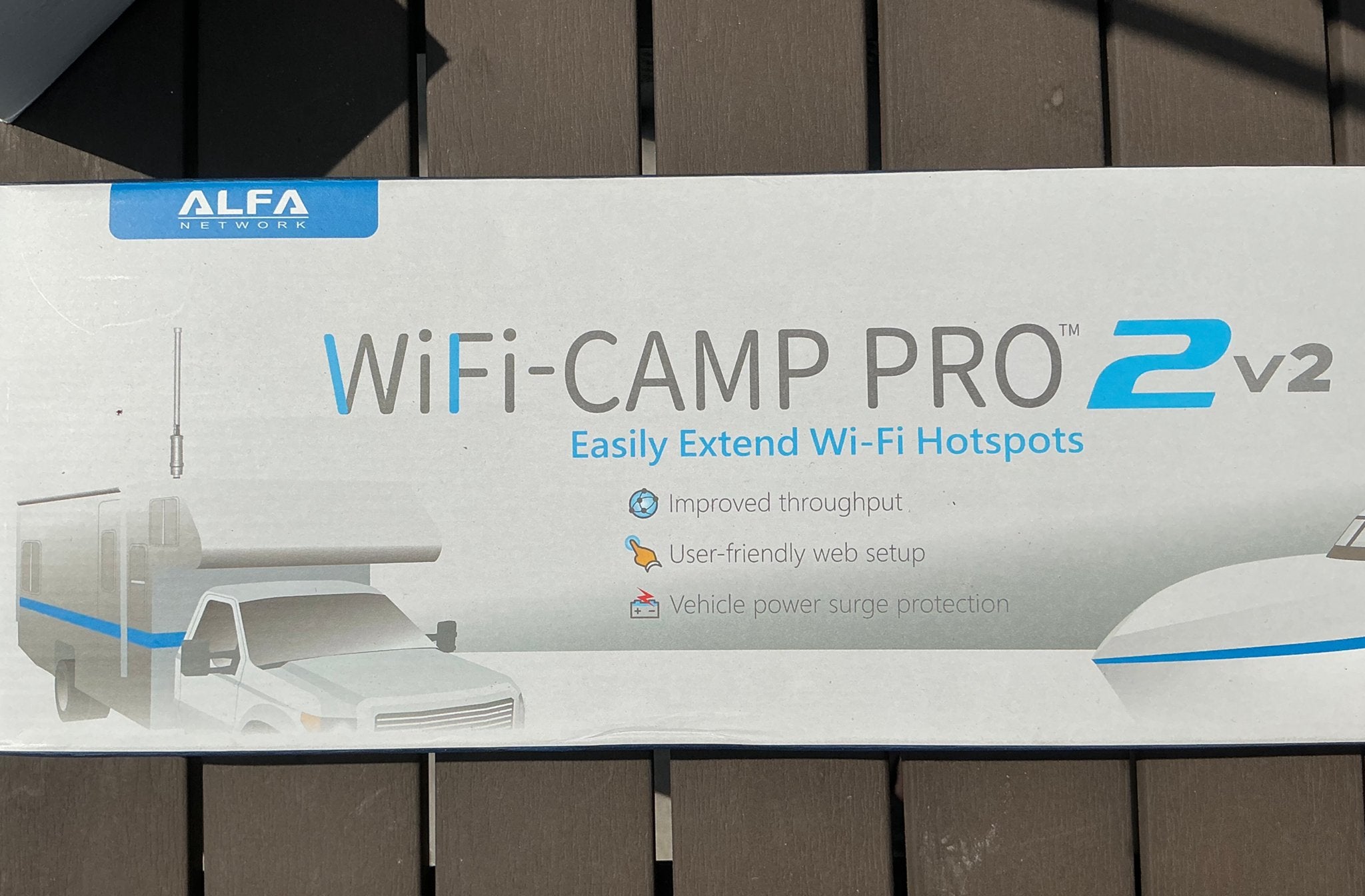 Alfa Network WiFi-CAMP PRO 2 v2 WiFi Hotspot Extender, Ophalen of Verzenden, Zo goed als nieuw
