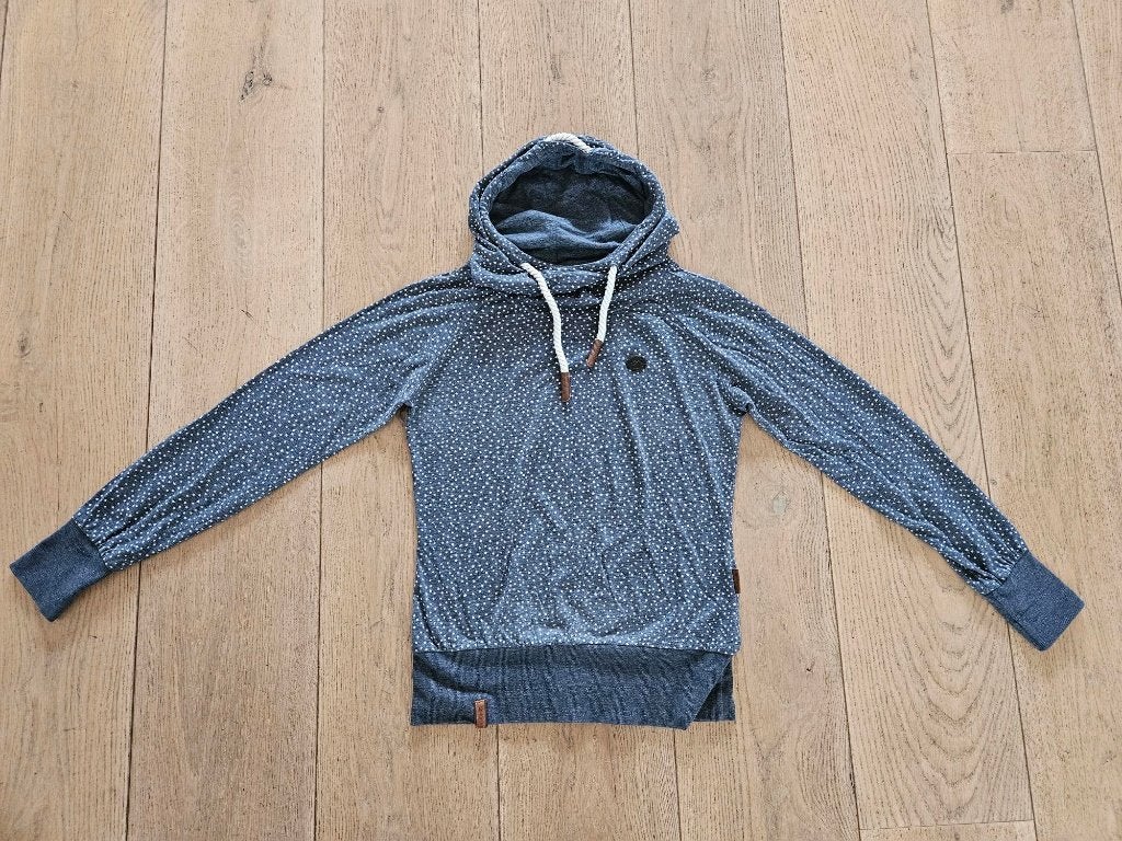 Longsleeve/sweater met sterretjes van Naketano maat S, Blauw, Ophalen of Verzenden, Maat 36 (S), Gedragen