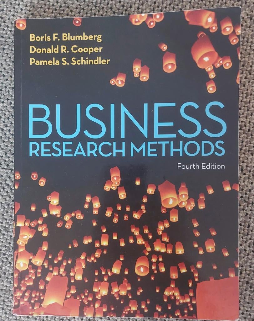 Business Research Methods - Vierde editie, Ophalen of Verzenden, Gelezen, WO