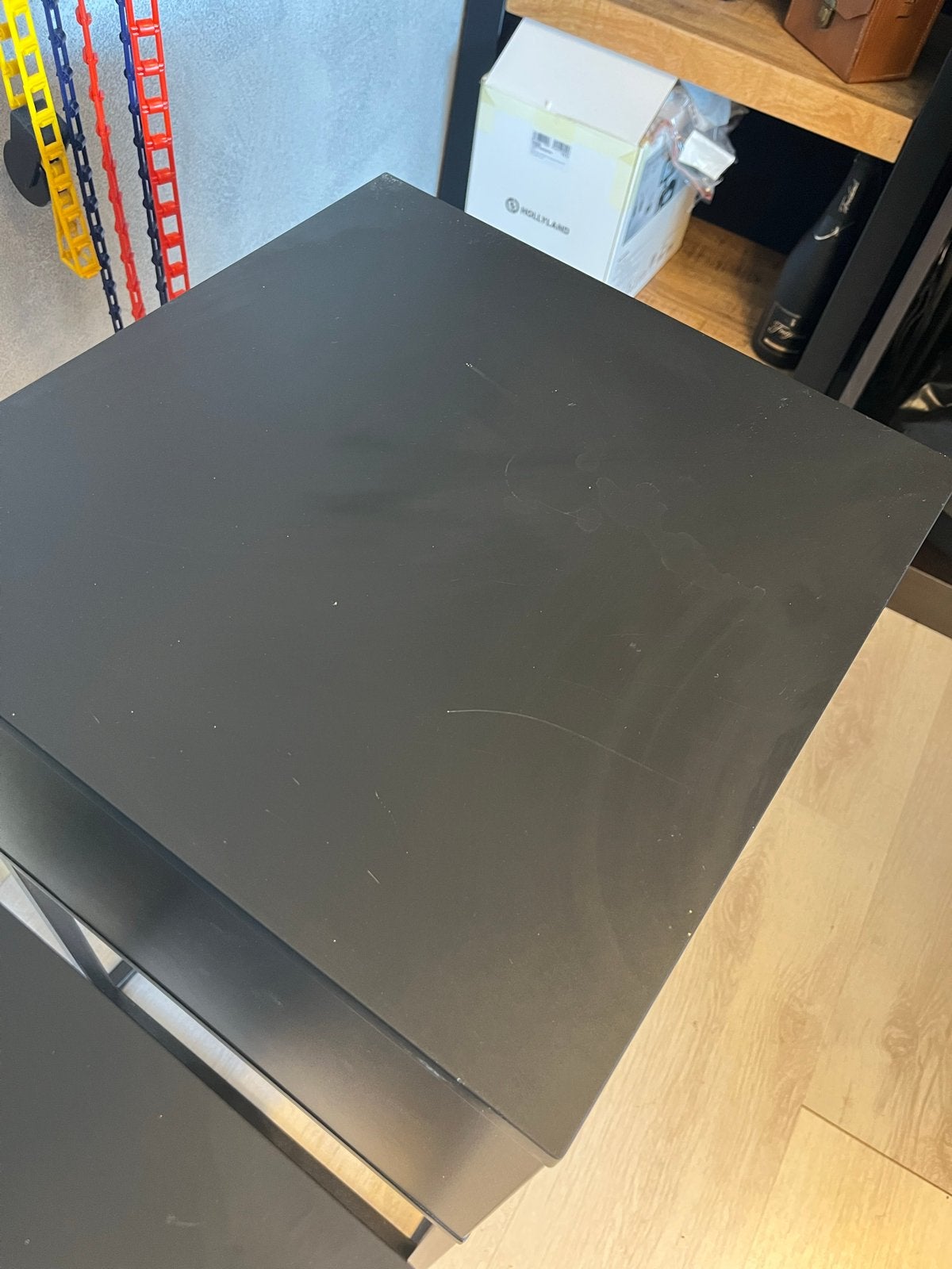 Nachtkastjes IKEA zwart met lade, Ophalen, Gebruikt, Minder dan 45 cm, 55 tot 70 cm