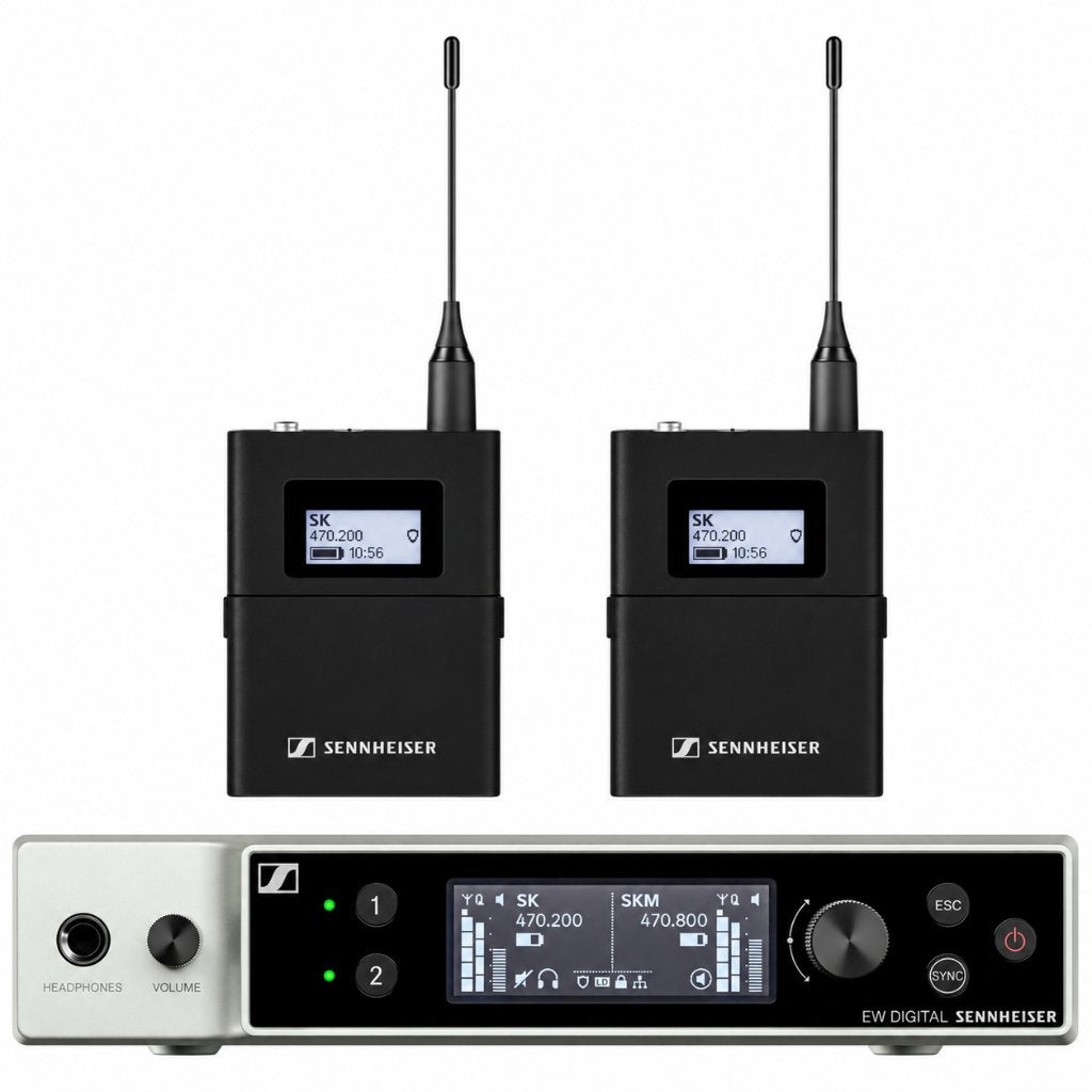 Sennheiser EW-DX set – 2 kanalen met bodypacks – als nieuw, Overige typen, Ophalen of Verzenden, Info@sennheiser.com, Draadloos