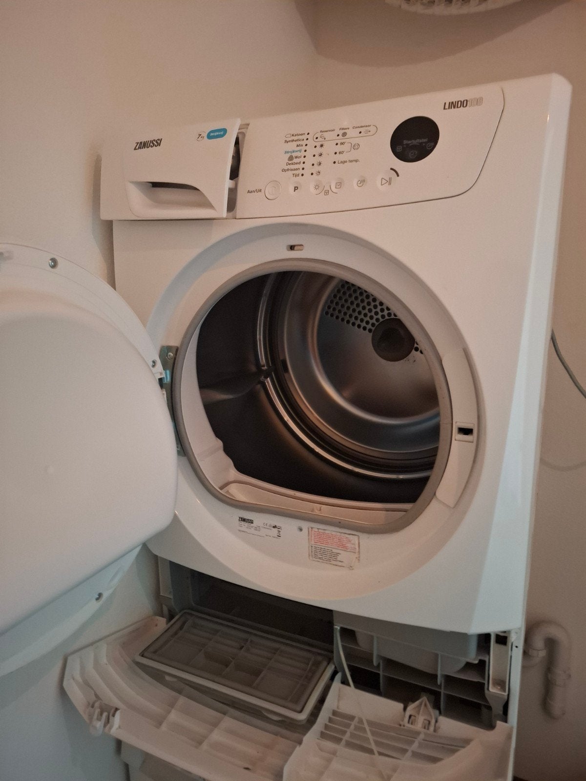 Zanussi Lindo100 Condensdroger - 7kg inhoud, Witgoed en Apparatuur, Ophalen of Verzenden