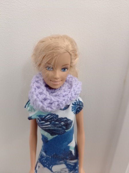 Barbie kleertjes col sjaal muts lila, Verzenden, Nieuw, Barbie