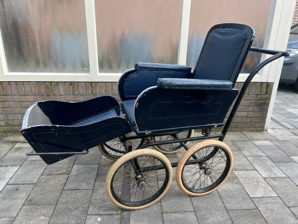 Te koop antieke duwrolstoel/invalidewagen v.d. Lely Den Haag, Ophalen, Gebruikt