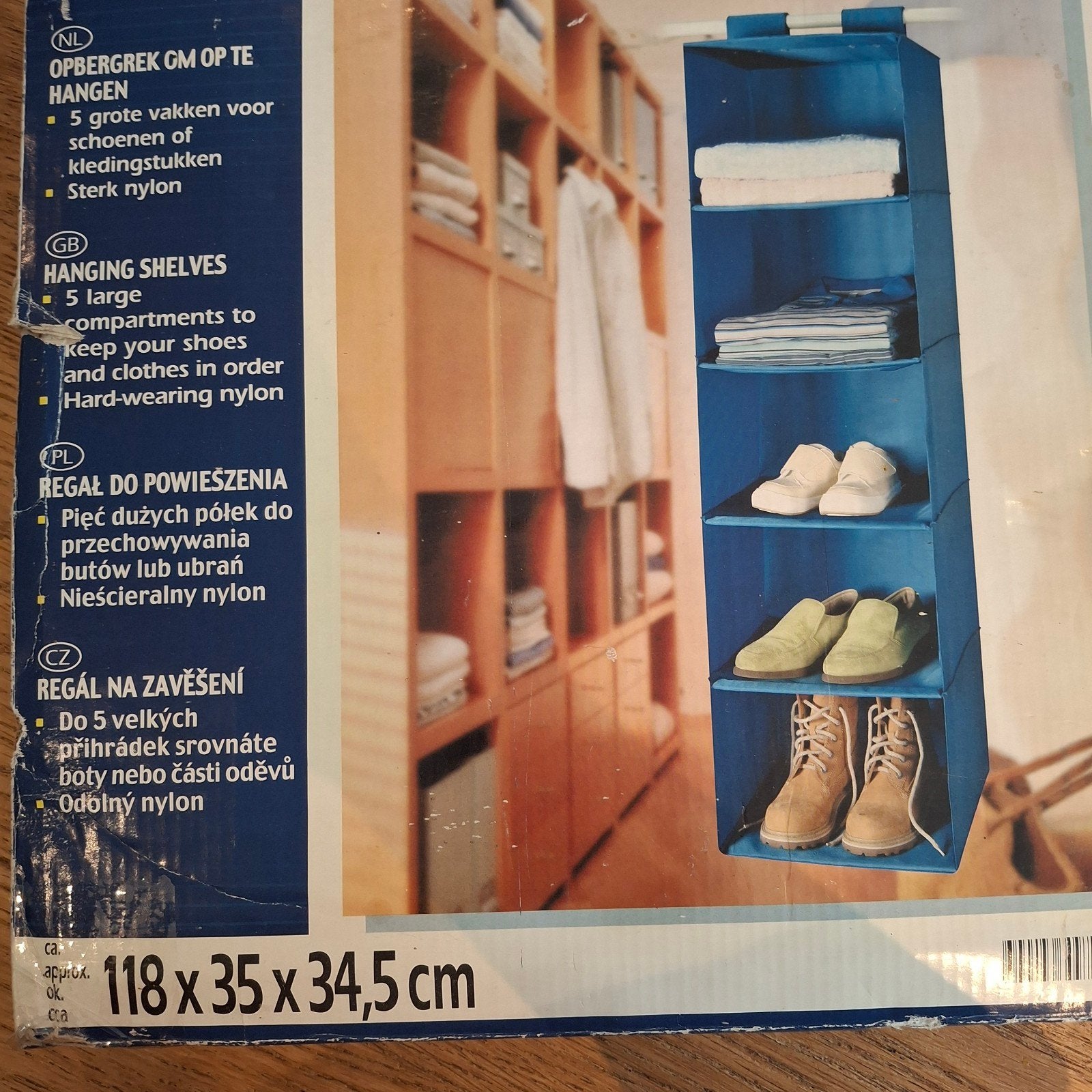 Handig Opbergrek om op te hangen - 5 vakken, Ophalen of Verzenden, Nieuw