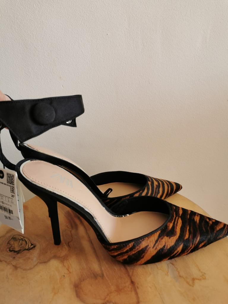 ZARA leren pumps mt. 38, Pumps, Bruin, Verzenden, Zara
