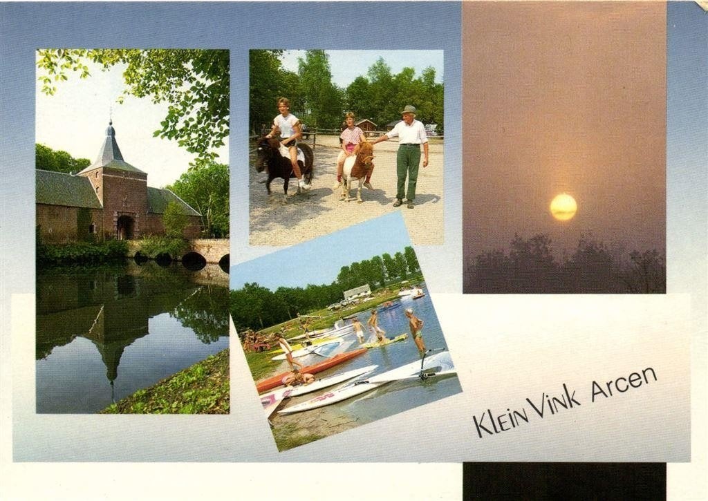 Klein Vink Arcen - 4 afb, Rekreatieoord - 1987 gelopen, Verzamelen, Ophalen of Verzenden, 1980 tot heden, Gelopen, Limburg