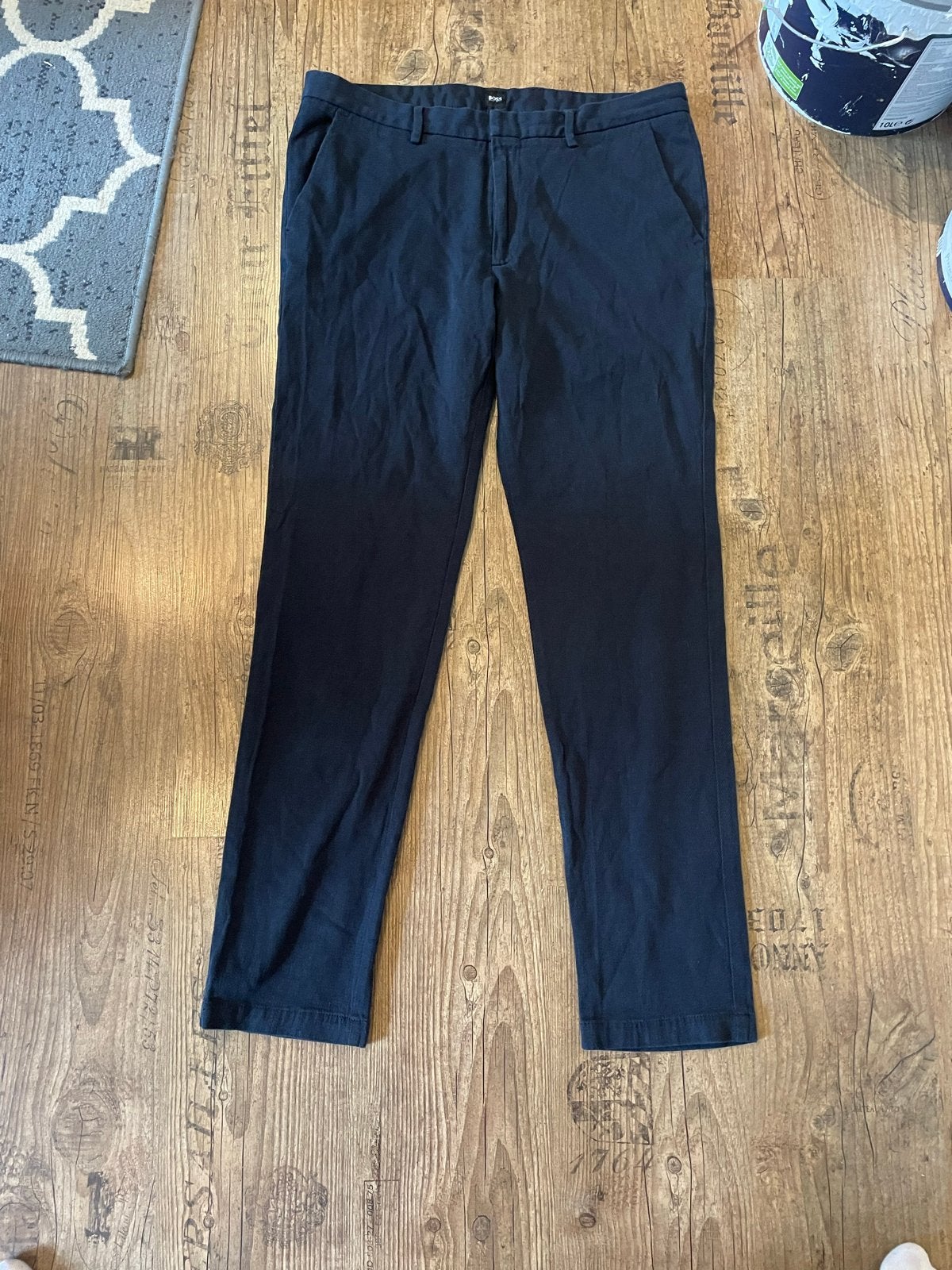 Hugo Boss Chino Heren W36 Marineblauw, Ophalen of Verzenden, Gedragen, Maat 52/54 (L), Blauw