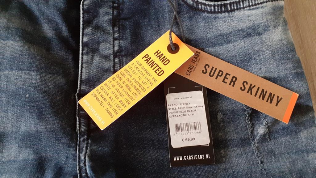 Super skinny spijkerbroek, Cars Jeans, Blauw, Nieuw, W32 (confectie 46) of kleiner