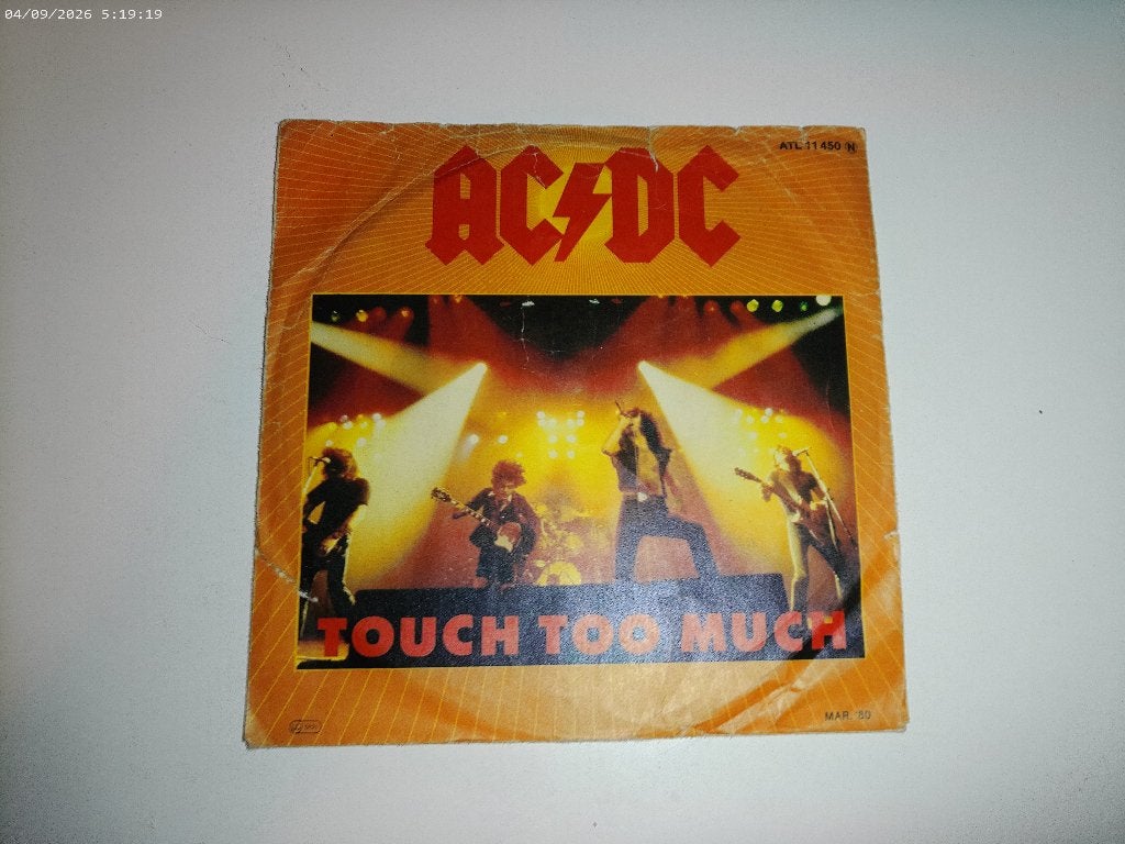 AC/DC - Touch too much, Gebruikt, Fotohoes, 7 inch, Ophalen of Verzenden