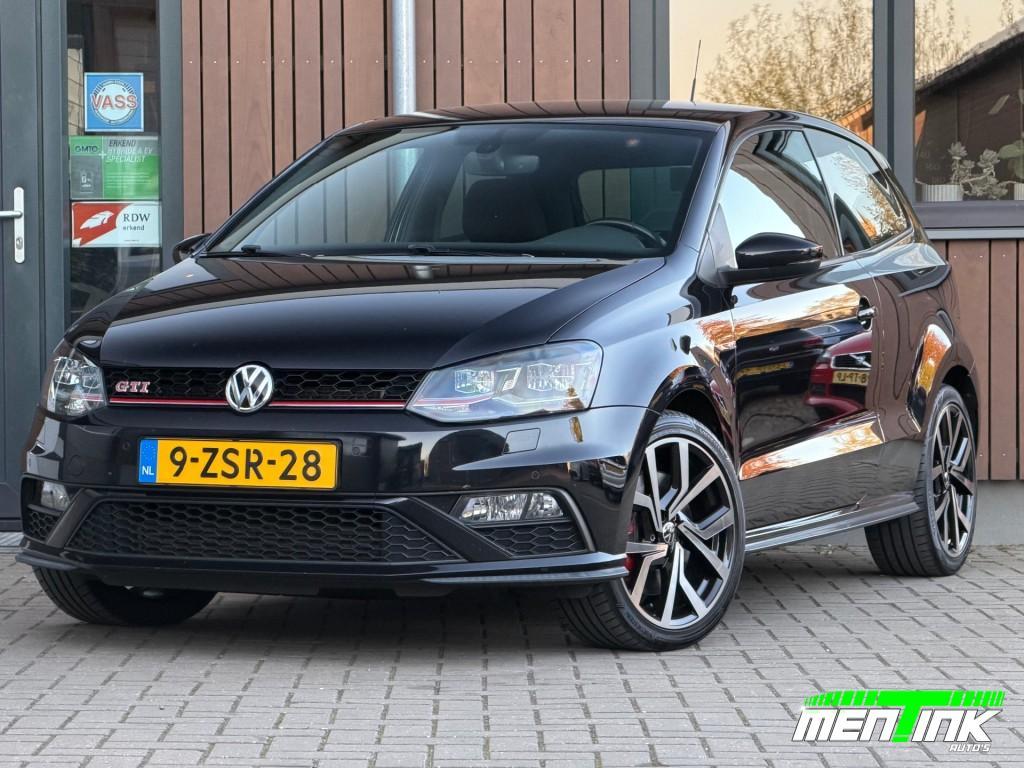 Volkswagen POLO 1.8 TSI GTI DSG N.A.P. Camera Stoelverw., Zwart, Origineel Nederlands, Bedrijf, 1180 kg