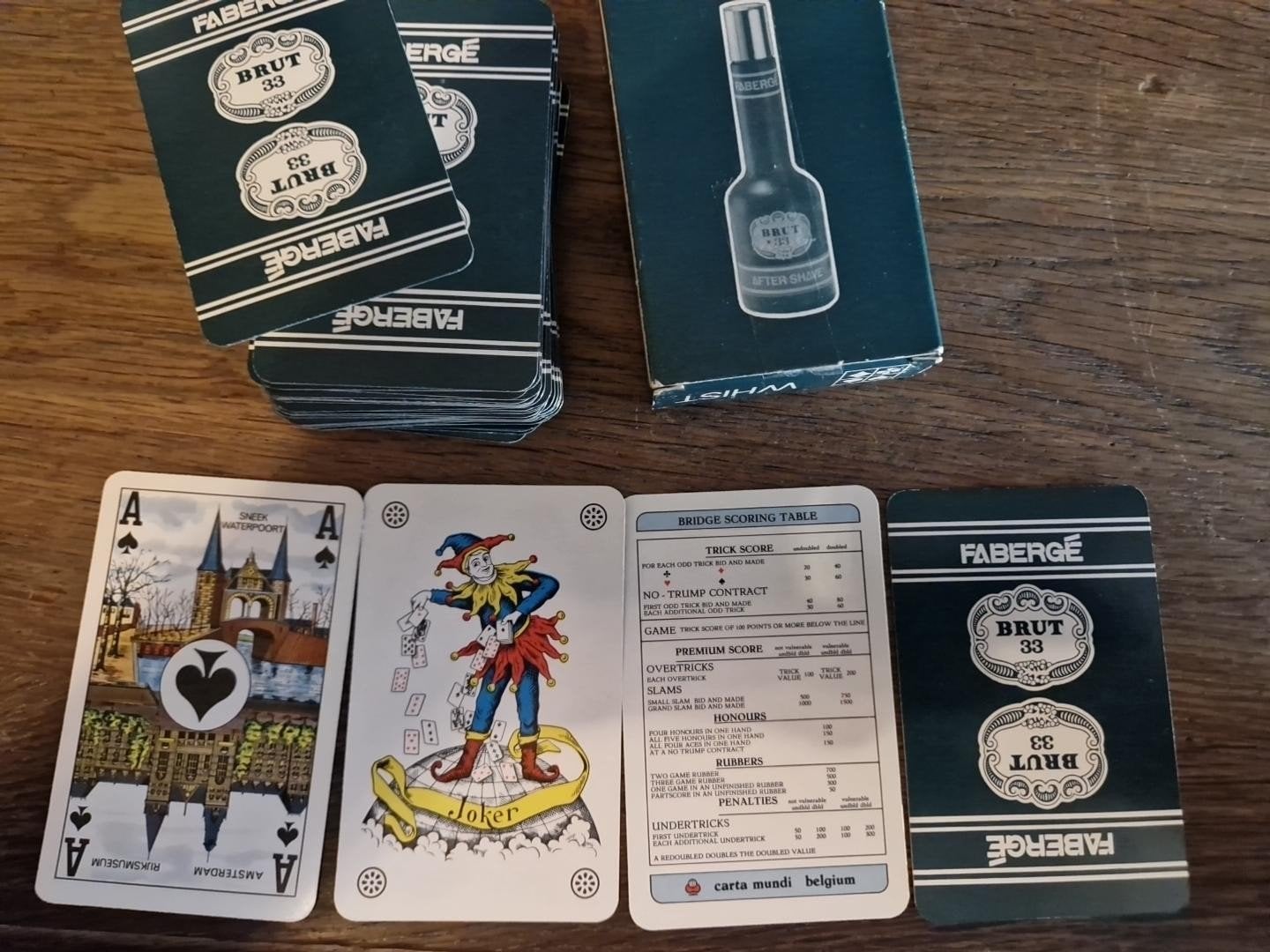 vintage "Brut 33" speelkaarten Carta Mundi, Ophalen of Verzenden, Gebruikt, Speelkaart(en)