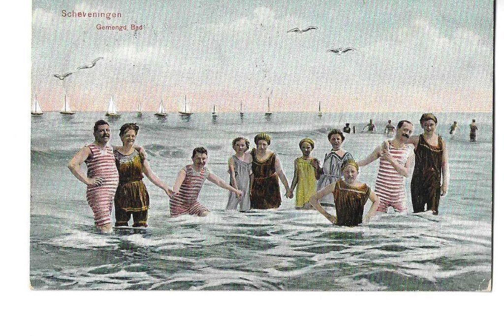 scheveningen  gemeng bad  uitg weenink&snel 1913, Verzenden, Voor 1920, Ongelopen, Sport en Spel