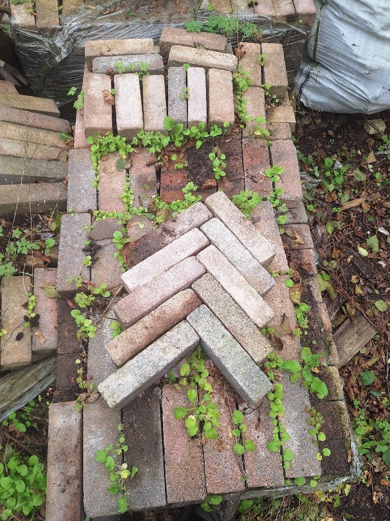Waalformaat beton klinkers, Ophalen, Gebruikt, Beton, Klinkers