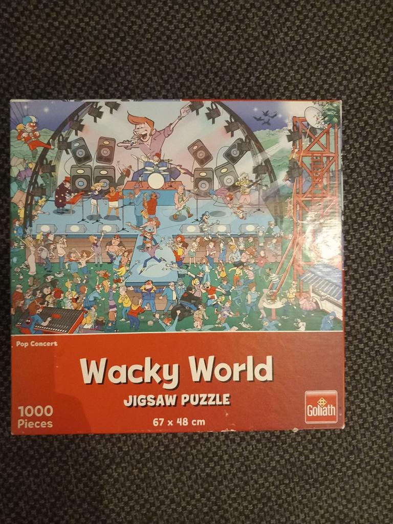 Wacky world puzzel 1000 stukjes, Ophalen of Verzenden, 500 t/m 1500 stukjes, Gebruikt