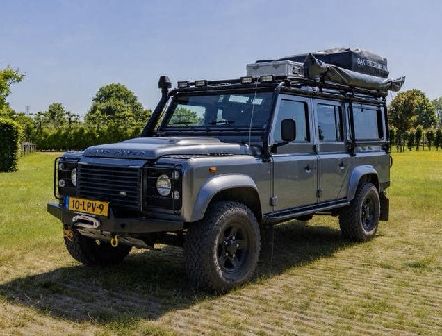Land Rover Defender 2.4 D Stw. 110 2007 Grijs/zilver, Auto's, Land Rover, Particulier, 4x4, ABS, Airbags, Airconditioning, Alarm