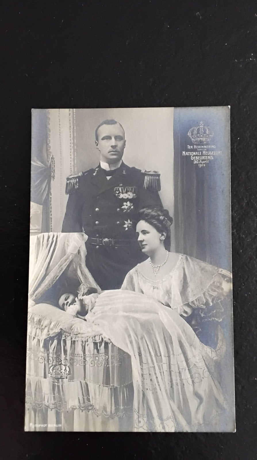 Statiefoto Geboorte Prinses Juliana - Wilhelmina & Hendrik, Verzamelen, Ophalen of Verzenden
