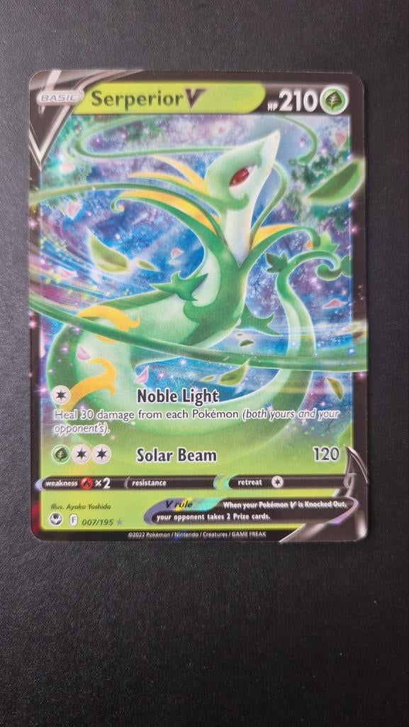 Serperior V 007/195 Silver Tempest Pokemon, Ophalen of Verzenden, Zo goed als nieuw, Losse kaart