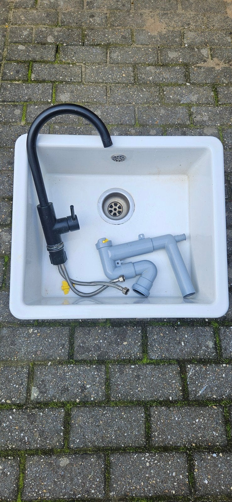 IKEA Havsen Inbouwspoelbak 53x47cm Wit met Kraan, Huis en Inrichting, Ophalen, IKEA, Steen/keramiek, Wit