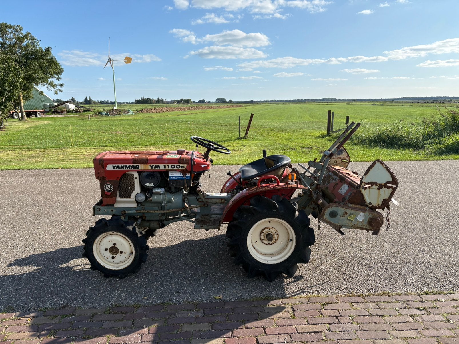 Yanmar YM1100 minitractor met frees mini trekker, Gebruikt, Tot 2500, Tot 80 Pk, Ophalen