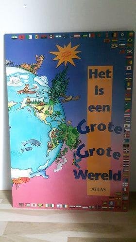 Het is een Grote Grote Wereld Atlas - Kinderatlas, Onbekend, Overige atlassen, 2000 tot heden, Ophalen of Verzenden