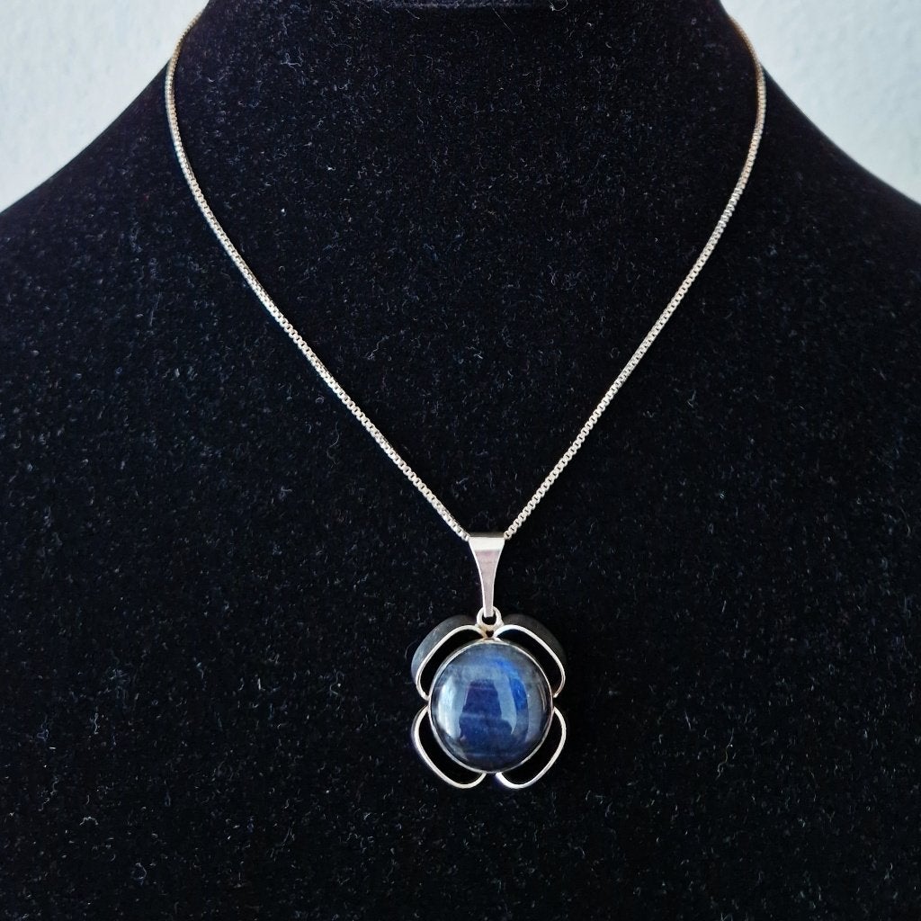 Kultaseppä Salovaara - Zilveren met hanger met collier - 60s, Ophalen of Verzenden, Zilver, Ketting, Met edelsteen