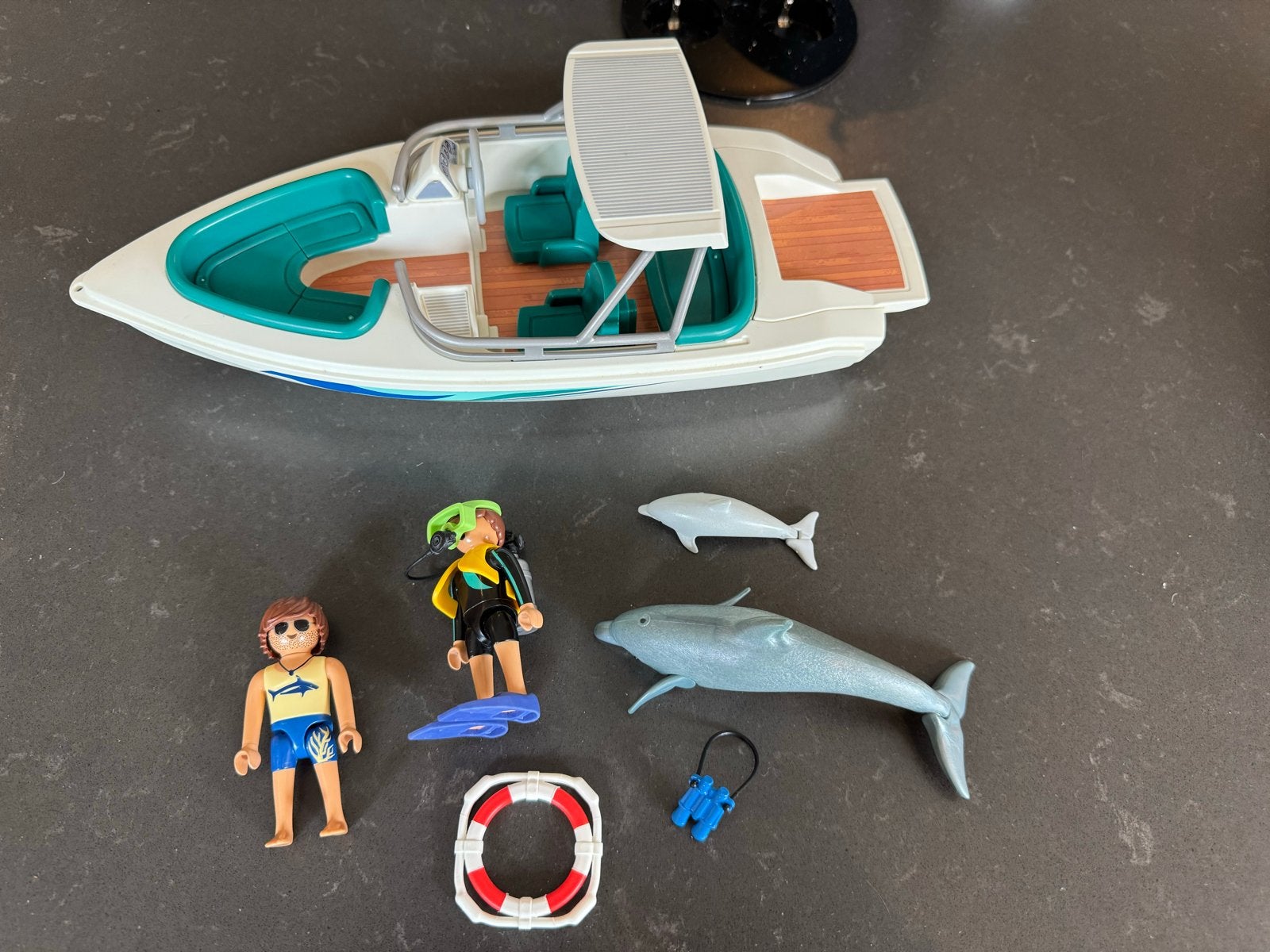 Playmobil 9164 - Dolfijnenboot met duikers en dolfijnen, Ophalen of Verzenden, Zo goed als nieuw, Jongen of Meisje