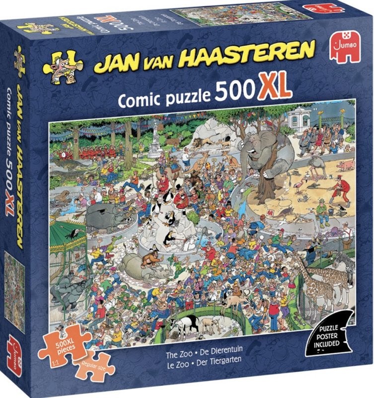 Jan van Haasteren - De Dierentuin - 500XL stukjes, Ophalen of Verzenden, 500 t/m 1500 stukjes, Nieuw, Legpuzzel