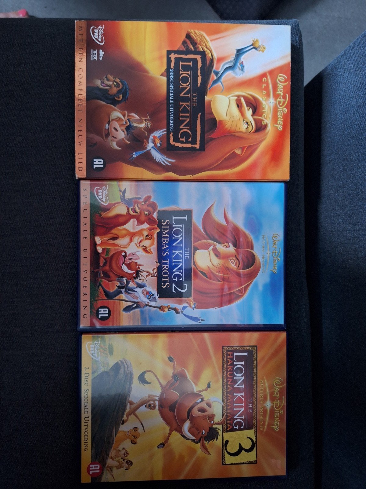 Disney The Lion King Trilogie DVD Boxset, Cd's en Dvd's, Dvd's | Tekenfilms en Animatie, Gebruikt, Animatie, Nederlands, Ophalen of Verzenden