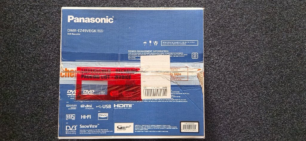 Panasonic DMR-EZ49VEGK DVD-recorder/VHS-videorecorder combi, Ophalen, Zo goed als nieuw