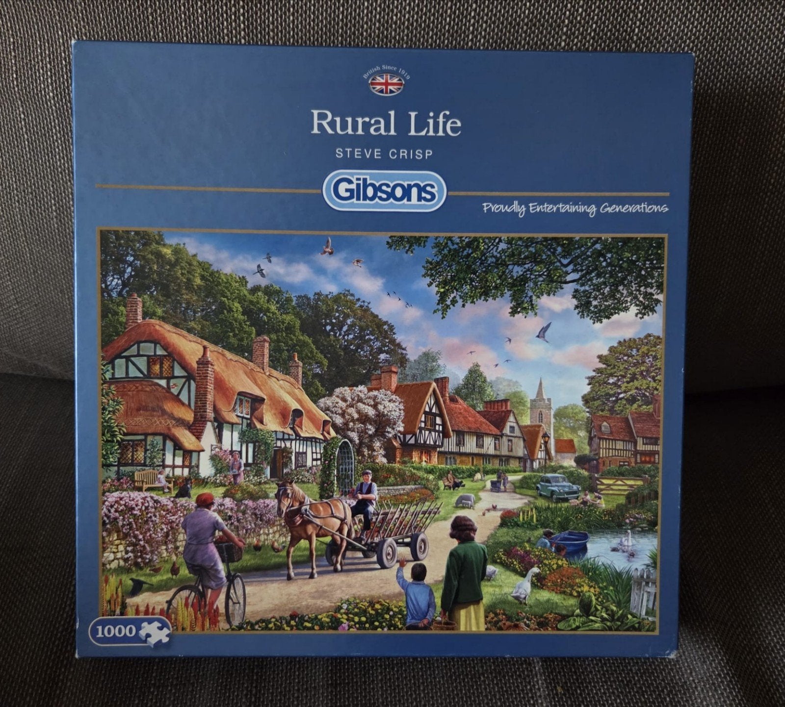 Gibsons Rural Life Steve Crisp Legpuzzel 1000 stukjes, Ophalen of Verzenden, 500 t/m 1500 stukjes, Gebruikt, Legpuzzel