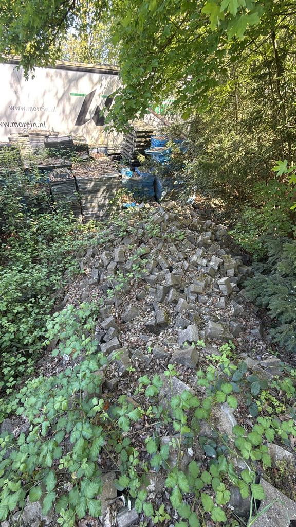 Gebruikte H-klinkers 10cm dik! Ongeveer 140m2, Tuin en Terras, Tegels en Klinkers, Ophalen of Verzenden, Gebruikt, Beton, Klinkers