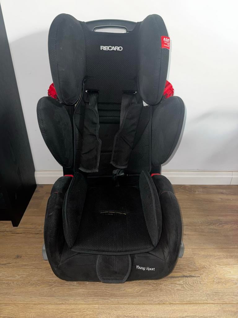 Recaro Young Sport autostoel - Zwart, Overige merken, Verstelbare rugleuning, Ophalen of Verzenden, 9 t/m 36 kg