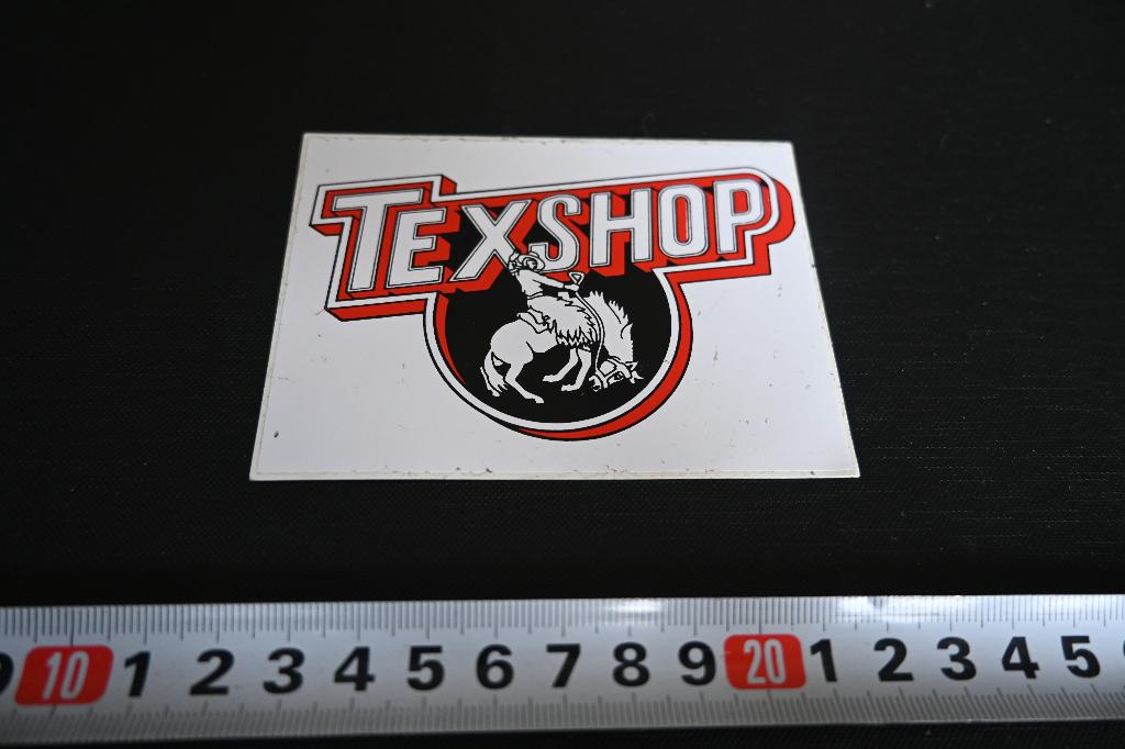 sticker TEXSHOP  logo, Ophalen, Zo goed als nieuw