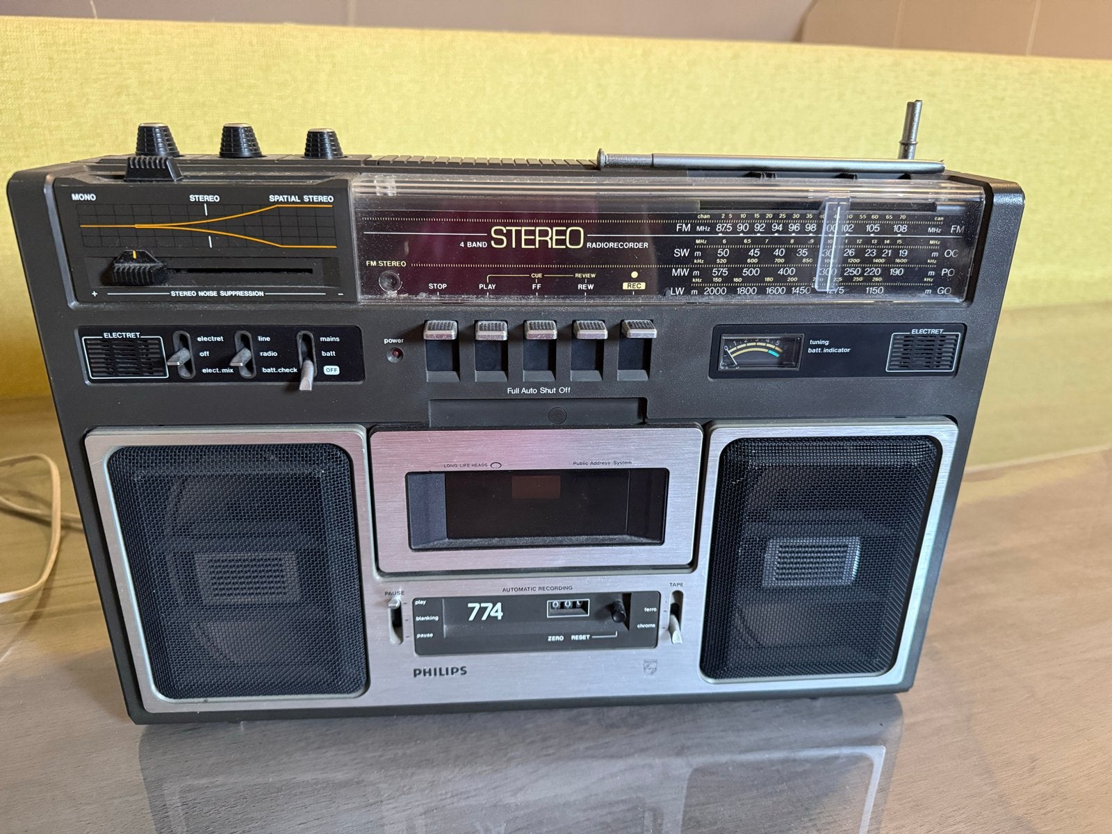 Philips Retro Stereo Radio Cassette Recorder Boombox, Ophalen, Gebruikt, Radio