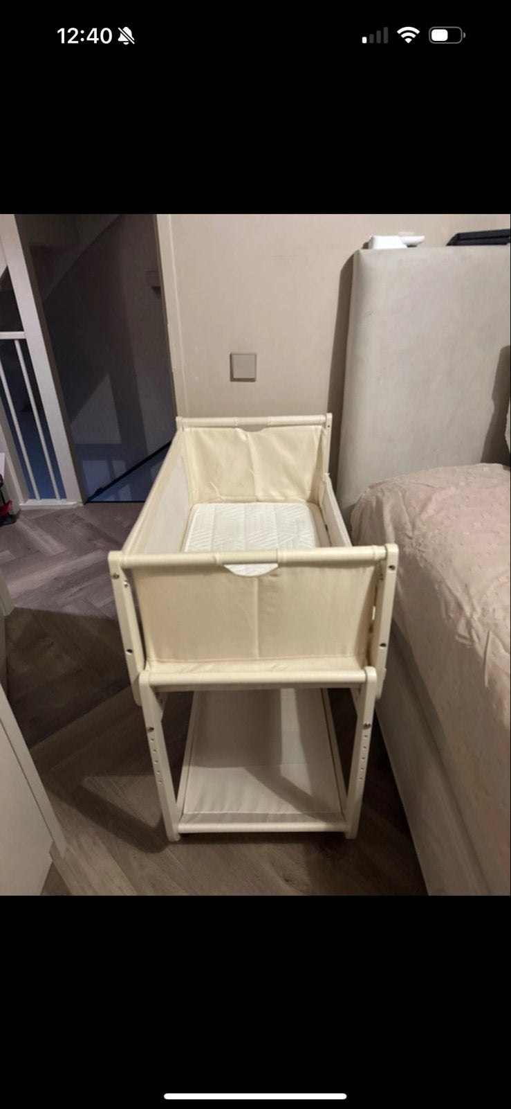Snüzpod 5 co-sleeper met Pretura matrasbeschermer, 70 tot 85 cm, Ophalen of Verzenden, Zo goed als nieuw, Minder dan 140 cm