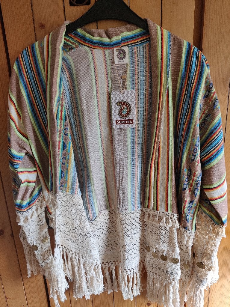 Superleuk omslagvest met mouwen, nieuw met kaartje., Ophalen of Verzenden, Nieuw, Maat 42/44 (L), Lange mouw