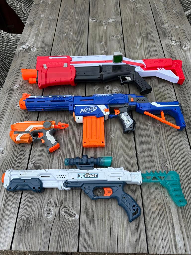 Nerf en X-Shot speelgoedgeweren, Ophalen, Gebruikt, Jongen of Meisje