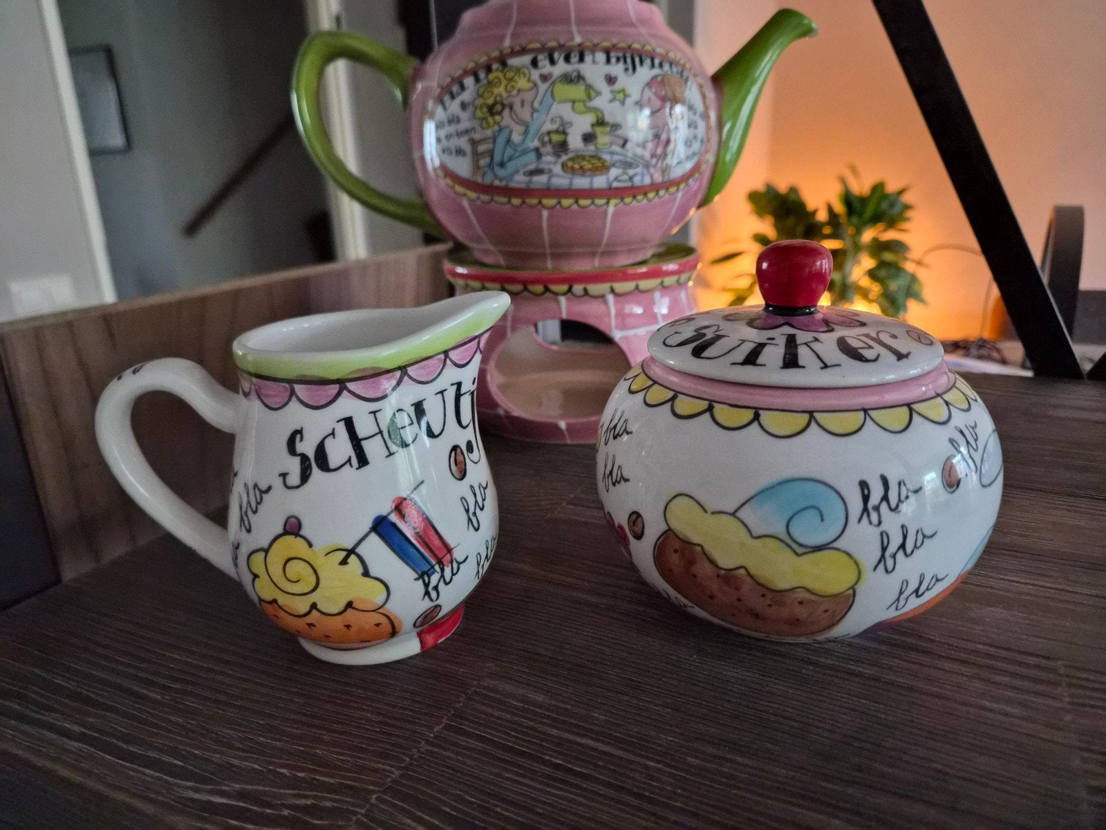 Blond Amsterdam Theeservies, Ophalen, Gebruikt, Keramiek, Theepot