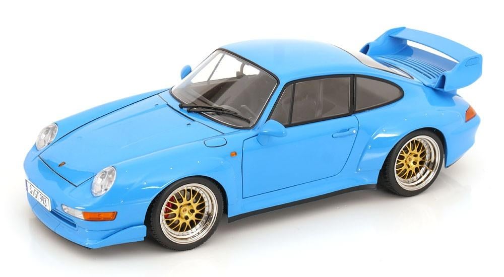 1:12 Porsche 911 (993) GT2 1996 Blauw - BBS velgen ! NIEUW !, Auto, ., Nieuw, Ophalen of Verzenden