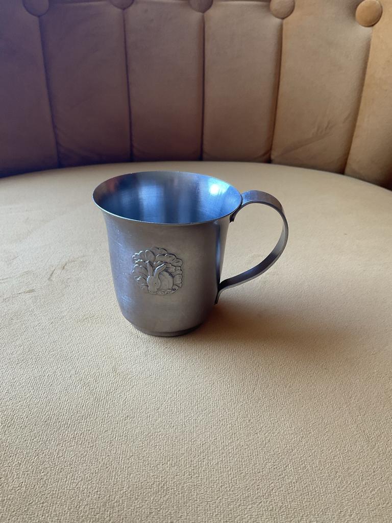 Peuter drinkbeker met konijntje rvs Gero Zilmeta retro, Ophalen of Verzenden