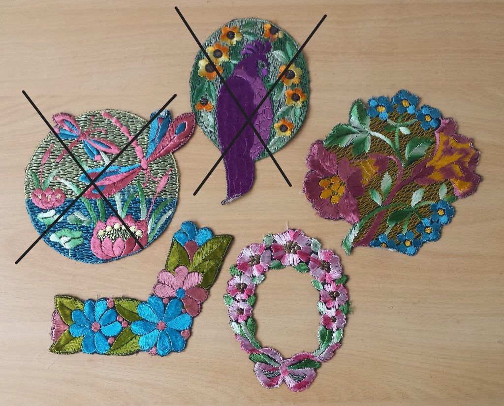 3 Turmac Applicaties Bloemen - lot 3 - vintage, Overige typen, Nieuw, Ophalen of Verzenden, Turmac