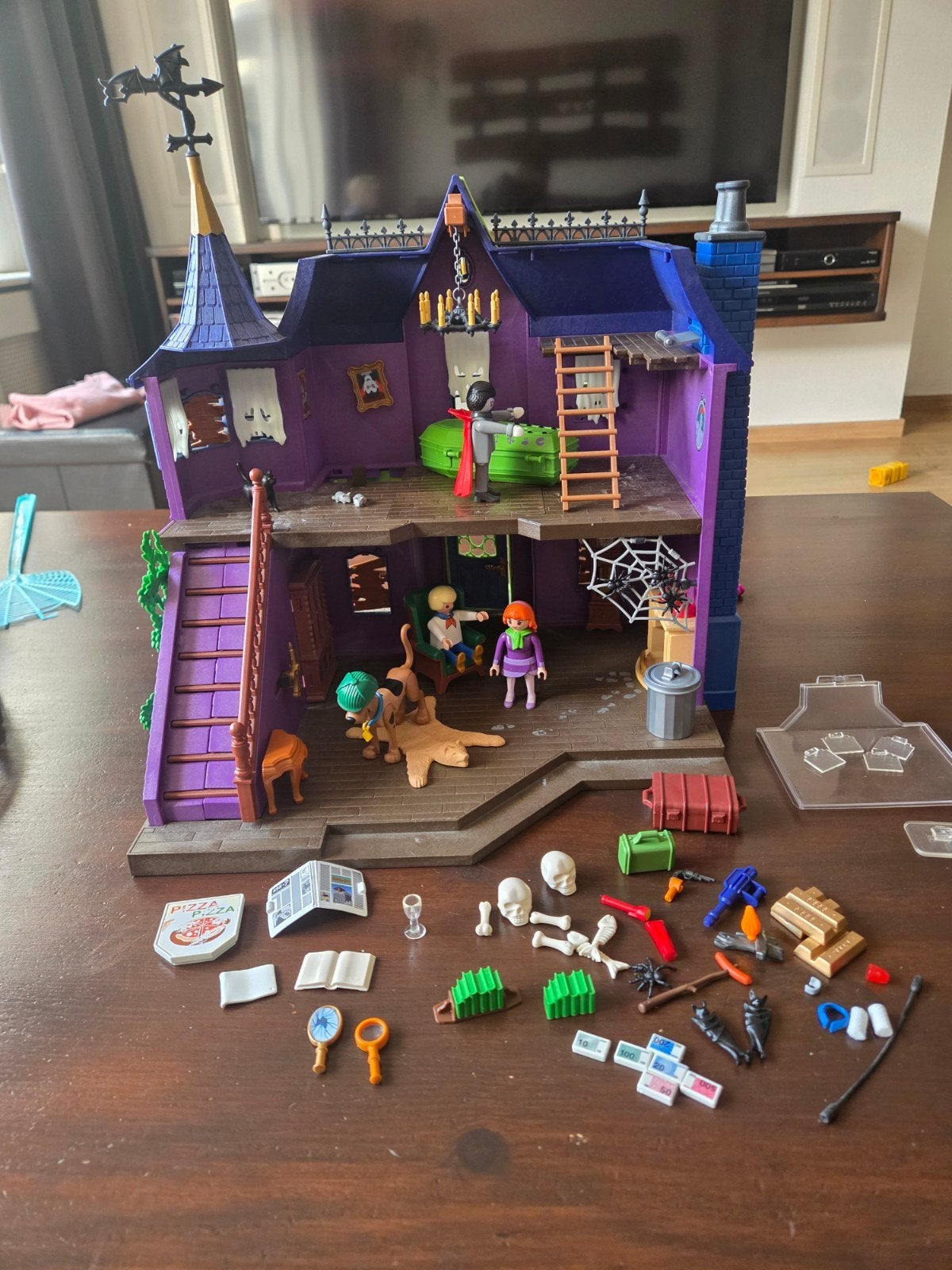 playmobil scooby doo spookhuis, Gebouw, Complete set, Ophalen of Verzenden, Zo goed als nieuw