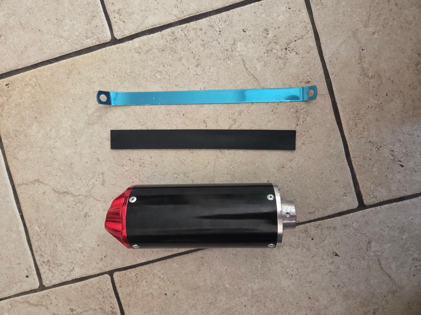 Universele Uitlaatdemper voor Scooter Rood/Zwart, Ophalen of Verzenden, Nieuw, Universele onderdelen