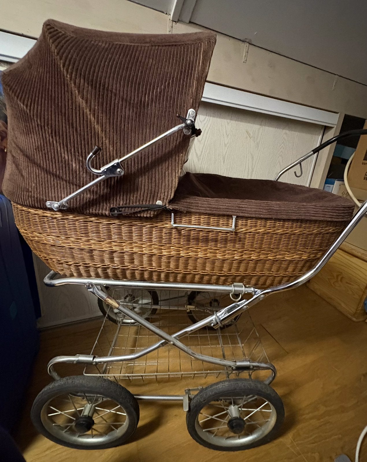 Mooie, vintage rieten kinderwagen/reiswieg., Ophalen, Zo goed als nieuw, Kinderwagen, Overige merken