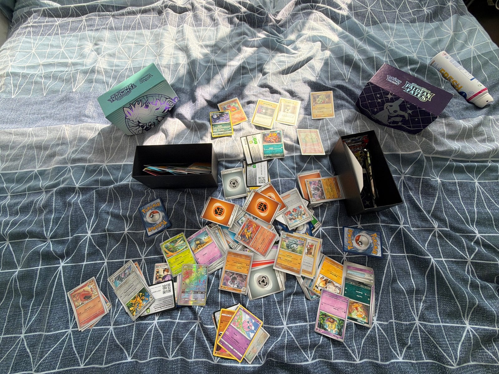 Pokémon kaarten bulk - diverse kaarten en accessoires, Ophalen of Verzenden, Gebruikt, Meerdere kaarten