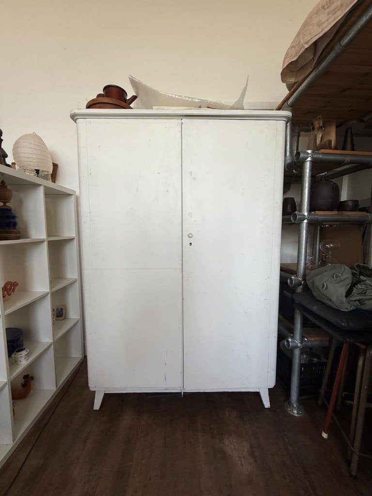 Garderobe kast vintage, Antiek en Kunst, Ophalen