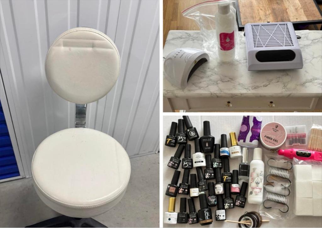 Complete nagelset met een bureau en een stoel, Sieraden, Tassen en Uiterlijk, Uiterlijk | Cosmetica en Make-up, Ophalen, Zo goed als nieuw