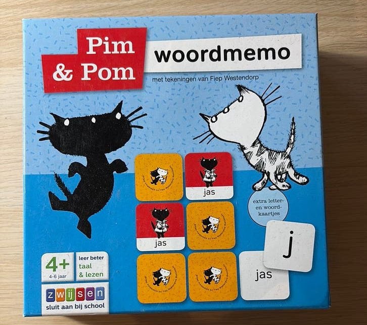 Pim & Pom woordmemo, Ophalen of Verzenden, Zo goed als nieuw, Speelkaart(en)