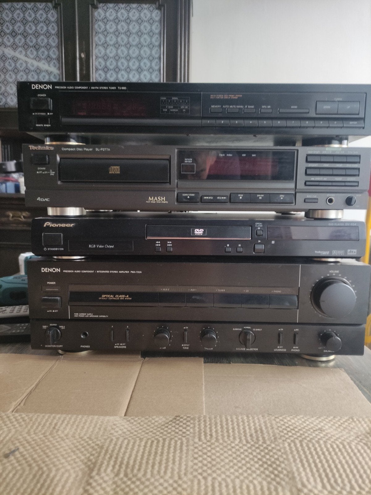 Denon & Technics Hifi Set - Tuner, CD, DVD, Versterker, Ophalen, Cd-speler, Denon